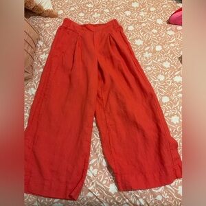 Athleta Vibrant Orange Wide-Leg Pants